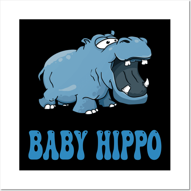 BABY HIPPO Wall Art by KhalidArt